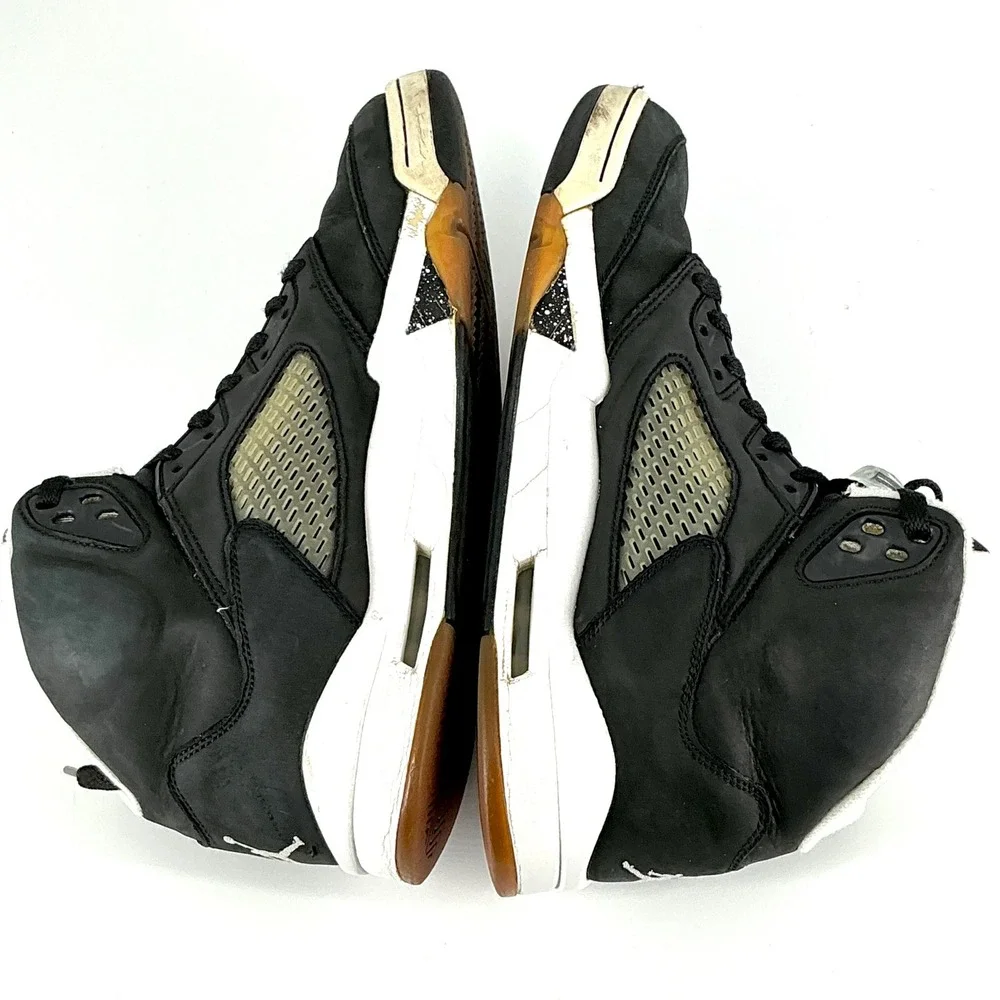 Nike Air Jordan 5 V Mens Size 11.5 Retro Oreo Moonlight Black White Lace Locks